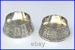 Pair of Antique Sterling Silver Salt Cellars by Mauser of New York, circa 1905