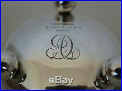 Pair of Antique Tiffany Sterling Silver Footed Salt Cellars