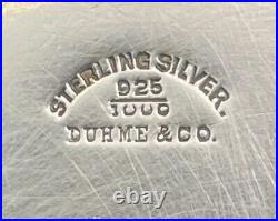 Pair of Duhme & Co Repousse Sterling Silver Open Salt Cellars No Monogram