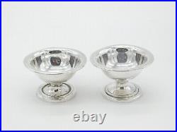 Pair of Georgian Sterling Silver Cauldron Salt Cellars 1792 London Antique