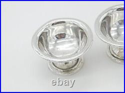 Pair of Georgian Sterling Silver Cauldron Salt Cellars 1792 London Antique