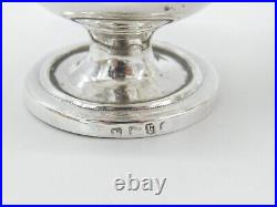 Pair of Georgian Sterling Silver Cauldron Salt Cellars 1792 London Antique