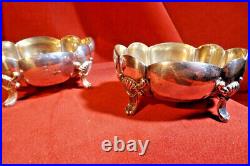 Pair of Lobbed GORHAM (Theodore Starr) Antique Sterling Silver Open Salts