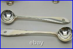 Pair of Personalized Tiffany & Co. Sterling Silver Salt Vessels withSpoons