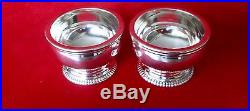 Pair of Sterling Silver Pristine Heavyweight Salts from Crichton & Co. Ltd