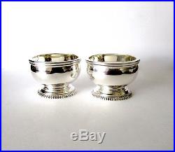 Pair of Sterling Silver Pristine Heavyweight Salts from Crichton & Co. Ltd