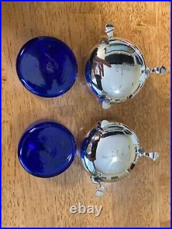 Pair of Sterling Silver Salt Cellars Reproduction George II by Currier & Roby NY
