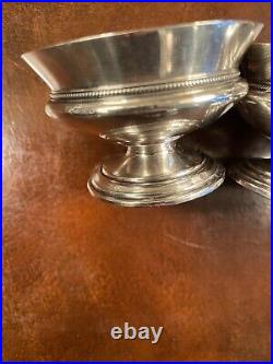 Pair of Sterling Silver Salts / Nut Trays on Pedestal withNo Monogram