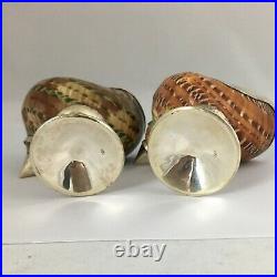 Pair of Turban Footed Seashell Cellar 925 Silver Sterling Set of 2 Salt Shell