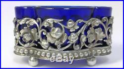 Pair of Victorian hallmarked Silver Salt Cellars/Dishes (Liners & Spoons) 1899