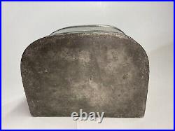Pewter Wall Mounted Salt Box and Four (4) Pewter Open Salts Antique Salt Cellars
