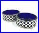 Pierced-Sterling-Silver-With-Cobalt-Blue-Glass-Liner-Round-Salt-Cellars-Dish-Pair-01-gxjp