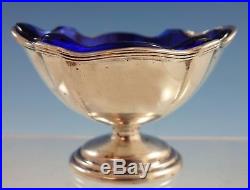 Plymouth by Gorham Sterling Silver Salt Dip withCobalt Glass Insert #A2812 (#1952)