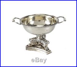 Portuguese Porto Silver Footed & Double Handled Open Salt Cellar, 19th Century