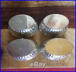 Puiforcat French 950 Vermeil Silver Salt Set in Case 4X Cellars Liners Spoons