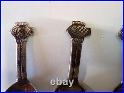 RARE 1945 SWEDISH SILVER GAB FISH THEMED SALT CELLARS WITH SPOONS WithHALLMARKS