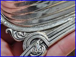 RARE 8 1/4 Brodrene Lohne Viking Ship Master Salt Cellar sterling 830 Silver