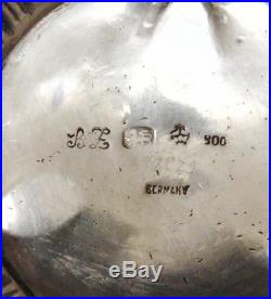 Rare German Solid Silver Swan Motif Open Salt Cellar Dish 1880-1900 5.5 Ounces