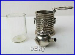 RARE Japanese Sterling Silver Hibachi Salt Cellar Mini Teapot Pepper Shaker Mon