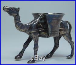 RARE Vintage Cartier Sterling Silver 925 Sculpture Camel Salt Cellar Figure 1108