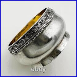 RUSSIAN SALT CELLAR 84 GRADE SILVER GILT TALLINN c1910