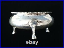 Rare 18c Antique Imperial Russian 84 Silver Chased Salt Cellar Bowl Cup Moscow