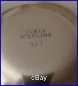 Rare #347 sterling silver Towle Contour miniature salt cellars or sauce
