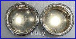 Rare Antique Charters Cann & Dunn NYC 19th C. Repousse Footed Open Salt Cellars