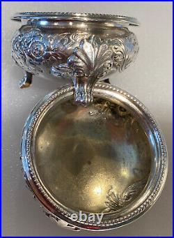 Rare Antique Charters Cann & Dunn NYC 19th C. Repousse Footed Open Salt Cellars