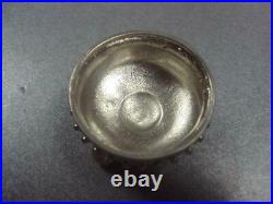 Rare Antique Vintage Sterling Silver 800 Salt Cellar Salt Shaker & Spoon 28 gr
