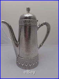 Rare Gorham Sterling Aesthetic Hammered Coffee Pot 1881