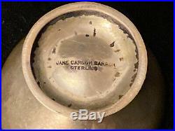 Rare! Jane Carson Barron Arts & Crafts Sterling Silver Enameled Salt Cellar