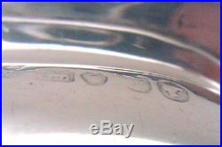 Rare & Ornate Pair Of Solid Silver Early Victorian Open Salt Cellars 1841 329gr