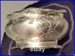 Rare PUIFORCAT 1870 French Sterling Silver Pair of Open Salt Condiment Dish-L671