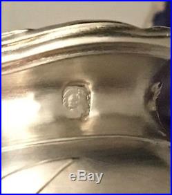 Rare PUIFORCAT 1870 French Sterling Silver Pair of Open Salt Condiment Dish-L671