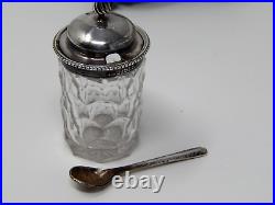 Rare Sterling Caddy Salt Cellar Pepper Toothpick Gilt Snuff Bottle Wigfull 1868
