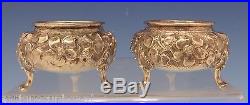 Repousse by Ritter & Sullivan Sterling Silver Salt Dip Pair 1 1/2 (#0547)