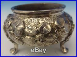 Repousse by Ritter & Sullivan Sterling Silver Salt Dip Pair 1 1/2 (#0547)