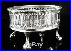 Robert Hennell Antique Silver CRESTED Salt Cellar with Liner, London 1774