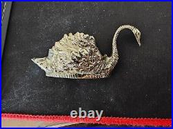 Russian silver swan salt XLEBNIKOV