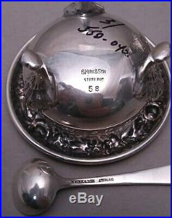 S. Kirk & Son Sterling Silver Repousse Set Salt, Salt Spoon and Shaker