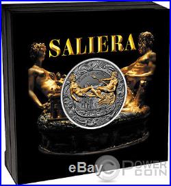 SALIERA Salt Cellar Benvenuto Cellini 2 Oz Silver Coin 2000 Francs Cameroon 2017