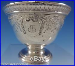 SAN LORENZO BY TIFFANY & CO. STERLING SILVER SALT DIP CHASED WITH SHIELD (#0788)