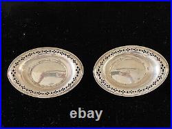SET OF TWO TIFFANY AND Co STERLING SILVER OPEN SALT CELLARS
