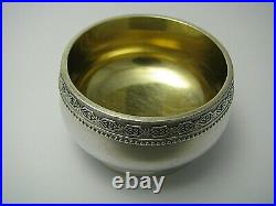 SOVIET RUSSIAN SILVER SALT CELLAR 875 Silver by? 6 Estonia Tallinn 1953-58 Rare