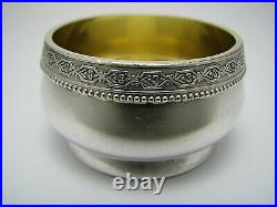 SOVIET RUSSIAN SILVER SALT CELLAR 875 Silver by? 6 Estonia Tallinn 1953-58 Rare