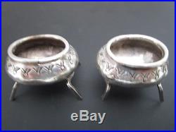 STERLING SILVER NAVAJO FOOTED Spice Peyote CELLARS Old pawn Hand Made OLD
