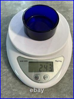 STERLING SILVER With COBALT BLUE GLASS LINER FOOTED SALT CELLAR