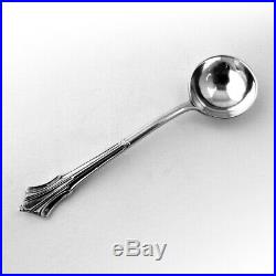 Salt Dishes and Spoons Set of 4 Sterling Silver Birmingham 1902