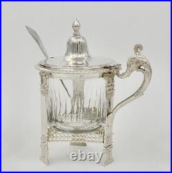 Salt cellar Condiment Service In Silver And Crystal, France Circa 1830